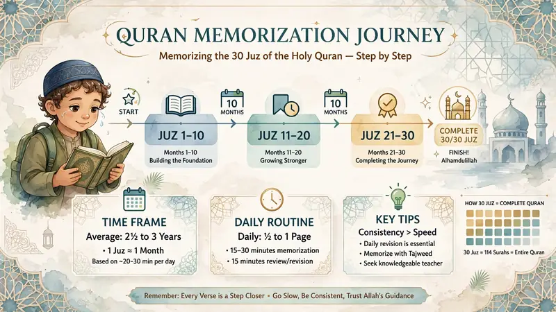 How long does it take to memorize the Quran